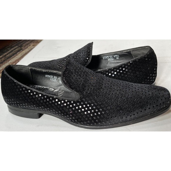 AFTER MIDNIGHT AM Mens 6786 Sequin Loafer Slip-On Shoes‎ Smoker Formal Size 10 - Picture 9 of 9